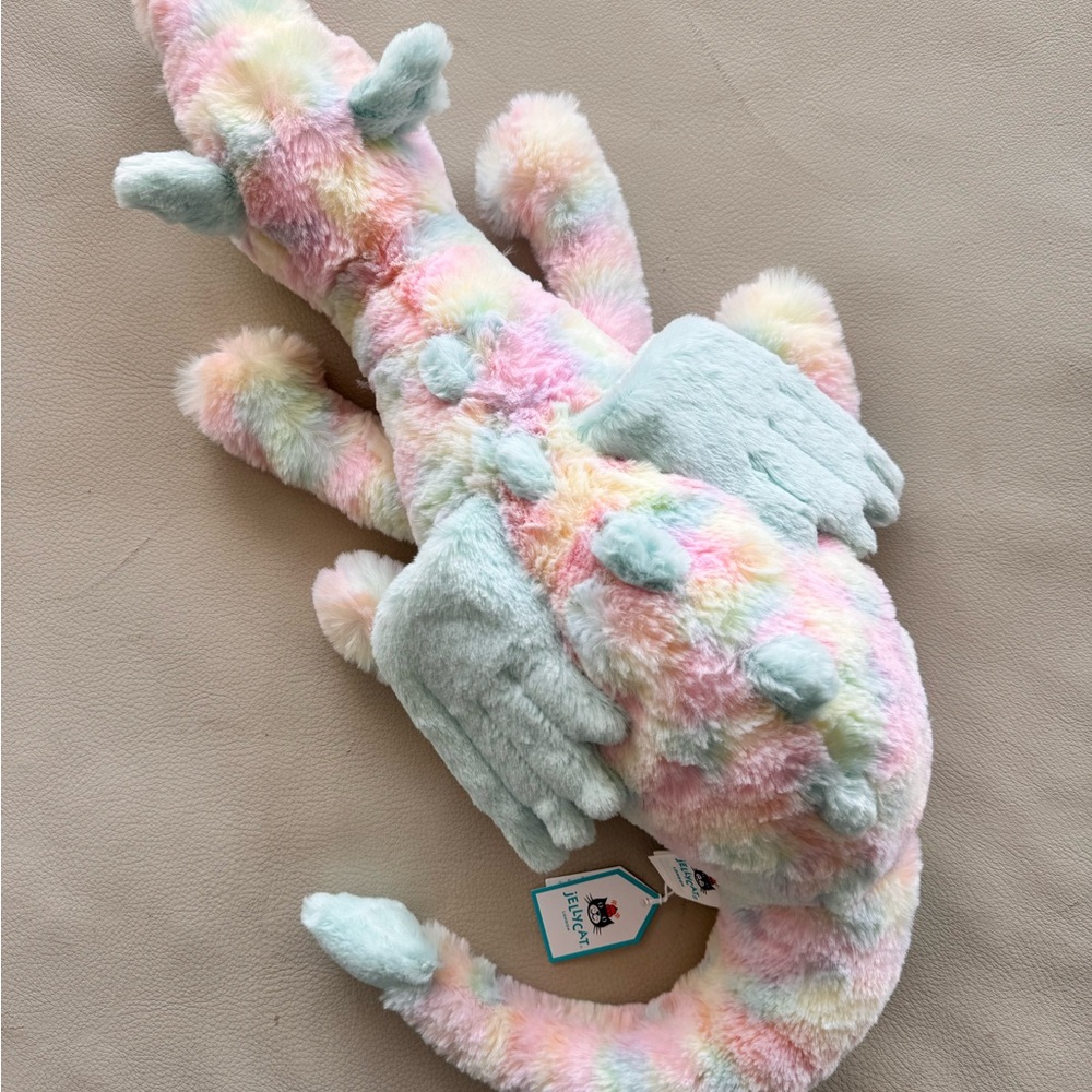 NWT JELLYCAT Large Lazulia Pastel Dragon - 💯 Authentic  - US Seller